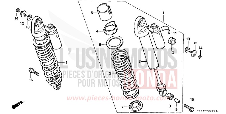 REAR CUSHION (CB750F2) for CB Seven Fifty KARAKORUM GRAY METALLIC-U (NH197) from 1992